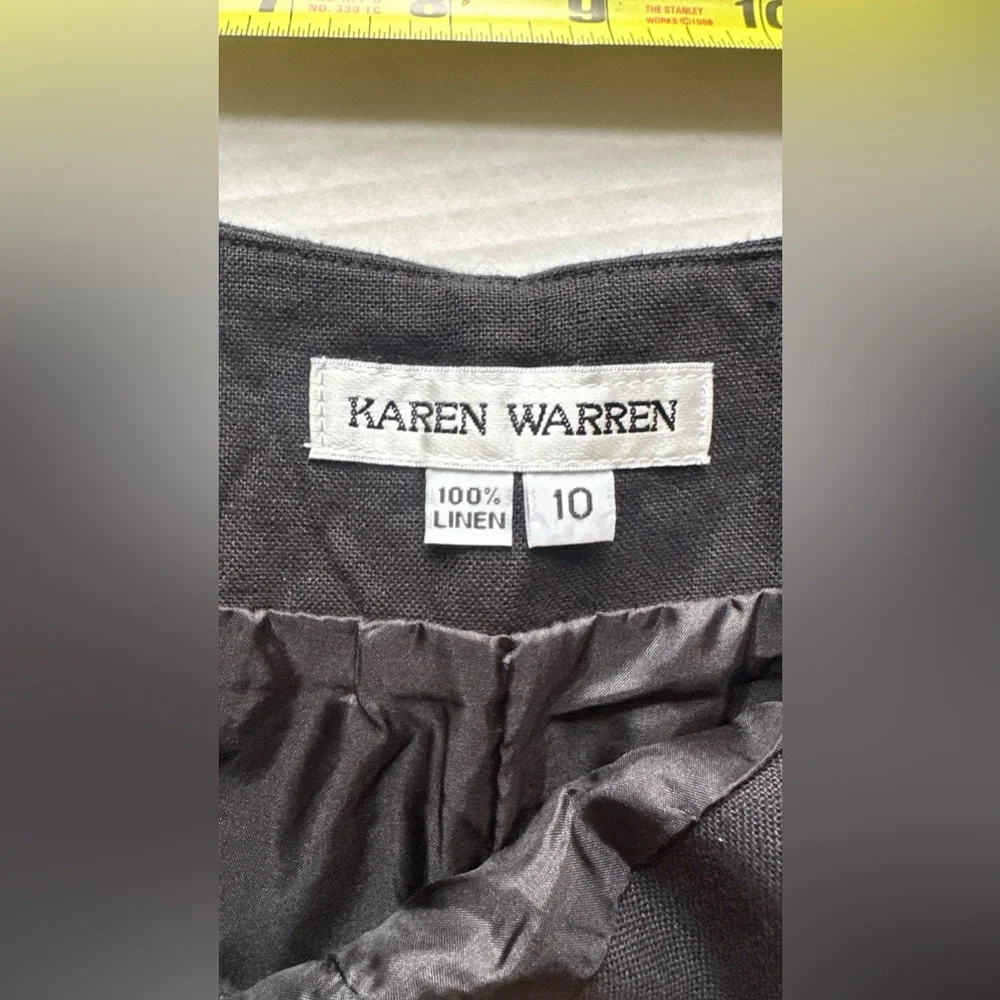Linen 100% Women’s Pants Size 10 High-Rise‎ Lined Karen Warren
